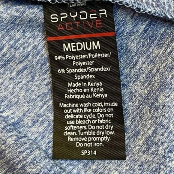 Spyder NWT Women's Cornflower Polyester MELANGE Cutout Racerback Tank Top - Picture 5 of 6